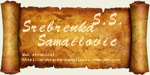 Srebrenka Samailović vizit kartica